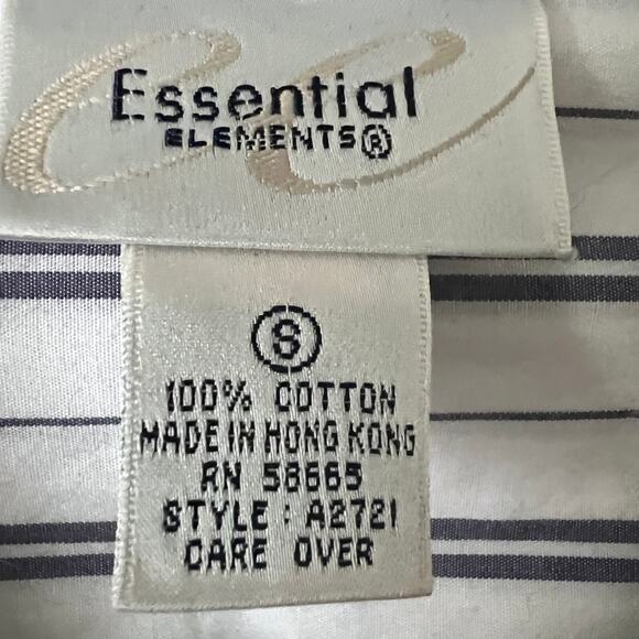 Vintage Essential Elements Shirt Womens 8 Cotton Professional Career Workwear - Picture 2 of 11